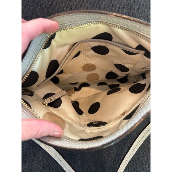 Kate Spade New York Leather Crossbody Bag With Polka Dot Lining - Picture 5 of 6